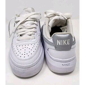 Nike Womens Court Vision Alta TXT White Silver Nike Platform Sneakers Shoes 7